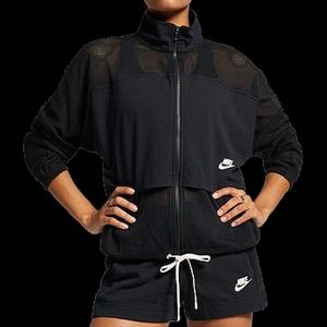 Black Nike mesh zip up
